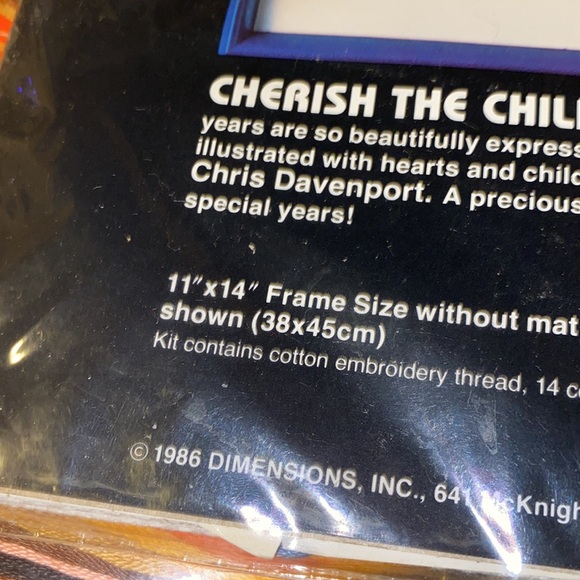 New vintage DIMENSIONS cherish the children counted cross stitching 3603. - Picture 4 of 7